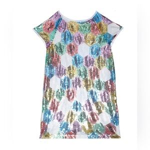 NWOT- Peek Rainbow Colored Sequined Hexagonal Dress